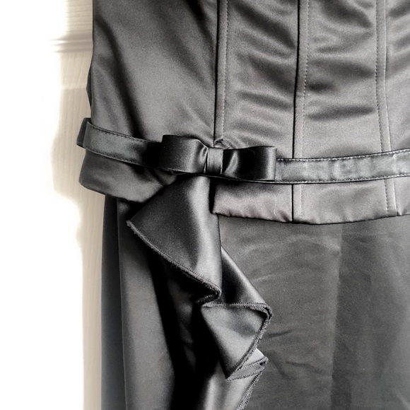 NWOT Scott McClintock Black Strapless Gown sz 10 - Picture 3 of 4